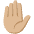 Raised Hand Medium Light Skin Tone Emoji from Noto Emoji Set