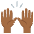 Raising Hands Medium Dark Skin Tone Emoji from Noto Emoji Set
