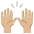 Raising Hands Medium Light Skin Tone Emoji from Noto Emoji Set