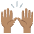 Raising Hands Medium Skin Tone Emoji from Noto Emoji Set