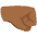 Right Facing Fist Medium Dark Skin Tone Emoji from Noto Emoji Set