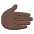 Rightwards Hand Dark Skin Tone Emoji from Noto Emoji Set