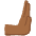 Rightwards Pushing Hand Medium Dark Skin Tone Emoji from Noto Emoji Set