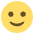 Slightly Smiling Face Emoji from EmojiTwo Colors Set