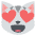 Smiling Cat With Heart Eyes Emoji from EmojiTwo Colors Set
