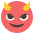 Smiling Face With Horns Emoji from EmojiTwo Colors Set