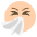 Sneezy Face Emoji from EmojiTwo Colors Set