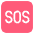 Sos Button Emoji from EmojiTwo Colors Set