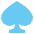 Spades Card Suit Alternate Emoji from EmojiTwo Colors Set