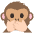 Speak No Evil Monkey Emoji from EmojiTwo Colors Set