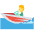 Speedboat Emoji from EmojiTwo Colors Set