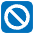 Squared Prohibition Sign Emoji from EmojiTwo Colors Set