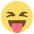 Squinting Face With Tongue Emoji from EmojiTwo Colors Set