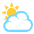 Sun Behind Large Cloud Emoji from EmojiTwo Colors Set