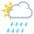 Sun Behind Rain Cloud Emoji from EmojiTwo Colors Set