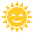 Sun With Face Emoji from EmojiTwo Colors Set