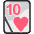 Ten Of Hearts Emoji from EmojiTwo Colors Set