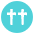 Three Crosses Icon Emoji from EmojiTwo Colors Set