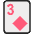 Three Of Diamonds Emoji from EmojiTwo Colors Set