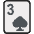 Three Of Spades Emoji from EmojiTwo Colors Set