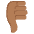 Thumbs Down Medium Dark Skin Tone Emoji from EmojiTwo Colors Set