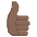 Thumbs Up Dark Skin Tone Emoji from EmojiTwo Colors Set