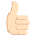 Thumbs Up Light Skin Tone Emoji from EmojiTwo Colors Set