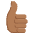 Thumbs Up Medium Dark Skin Tone Emoji from EmojiTwo Colors Set