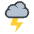 Thunderstorm Symbol Emoji from EmojiTwo Colors Set
