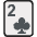 Two Of Clubs Emoji from EmojiTwo Colors Set