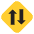 Two Way Traffic Sign Emoji from EmojiTwo Colors Set
