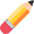 Upper Right Pencil Emoji from EmojiTwo Colors Set