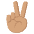 Victory Hand Medium Skin Tone Emoji from EmojiTwo Colors Set