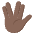 Vulcan Salute Dark Skin Tone Emoji from EmojiTwo Colors Set