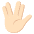 Vulcan Salute Light Skin Tone Emoji from EmojiTwo Colors Set