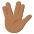 Vulcan Salute Medium Dark Skin Tone Emoji from EmojiTwo Colors Set