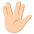 Vulcan Salute Medium Light Skin Tone Emoji from EmojiTwo Colors Set