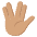 Vulcan Salute Medium Skin Tone Emoji from EmojiTwo Colors Set