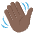 Waving Hand Dark Skin Tone Emoji from EmojiTwo Colors Set