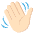Waving Hand Light Skin Tone Emoji from EmojiTwo Colors Set