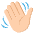Waving Hand Medium Light Skin Tone Emoji from EmojiTwo Colors Set