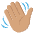 Waving Hand Medium Skin Tone Emoji from EmojiTwo Colors Set