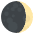 Waxing Crescent Moon Emoji from EmojiTwo Colors Set