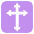 White Latin Cross Emoji from EmojiTwo Colors Set