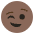 Winkingemojibrown Emoji from EmojiTwo Colors Set