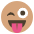 Winky Face With Tongue Out Emoji. Emoji from EmojiTwo Colors Set