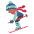 Winter Skier Emoji from EmojiTwo Colors Set