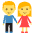 Woman And Man Holding Hands Emoji from EmojiTwo Colors Set