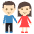 Woman And Man Holding Hands Light Skin Tone Emoji from EmojiTwo Colors Set