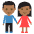 Woman And Man Holding Hands Medium Dark Skin Tone Emoji from EmojiTwo Colors Set